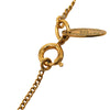 Chanel Gold Plated Faux Pearl Logo Round Pendant Necklace Secondhand
