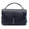 Saint Laurent Large Chevron Sheepskin Monogram College Satchel Secondhand
