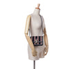 Saint Laurent Small Canvas Striped Solferino Satchel In Box Secondhand