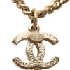 Secondhand Chanel CC Gold Plated Enamel Velvet Bow Pendant Necklace