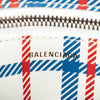 Balenciaga Small Lambskin Z Check Printed Barbes Zip Pouch Secondhand