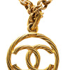 Chanel Gold Plated CC Tornado Pendant Necklace Secondhand