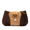 Secondhand Ferragamo Studded Canvas Gancini Clutch on Chain