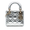 Dior Mini Metallic Crinkled Calfskin Cannage Lady Dior Secondhand