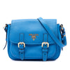 Prada Vitello Daino Double Buckle Messenger Bag Secondhand