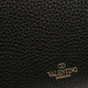 Valentino Pebbled Calfskin Rockstud Flip Lock Wallet On Chain Secondhand