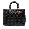 Dior Large Crinkled Patent Cannage Lady Dior Secondhand