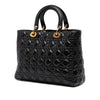 Dior Large Crinkled Patent Cannage Lady Dior Secondhand