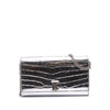 Burberry Croc Embossed Metallic Calfskin Hannah Wallet On Chain Secondhand