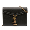 Saint Laurent Grain De Poudre Monogram Cassandra Chain Wallet Secondhand