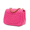 Chanel Mini Square Classic Chevron Lambskin Single Flap Secondhand