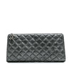 Secondhand Chanel CC Quilted Metallic Calfskin Zip Clutch