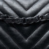 Chanel Medium Classic Chevron Lambskin So Black Double Flap Secondhand