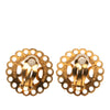 Hermès Gold Plated Bijouterie Fantaisie Clip On Earrings Secondhand