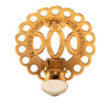 Hermès Gold Plated Bijouterie Fantaisie Clip On Earrings Secondhand