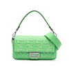 Fendi Medium Leather Embossed FF Baguette Satchel Secondhand