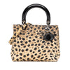 Dior Medium Canvas Cannage Leopard Print Lady Dior Secondhand