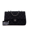 Secondhand Chanel Medium Quilted Jersey Single Flap