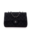 Chanel Medium Quilted Jersey Single Flap Secondhand