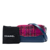 Chanel Bicolor Tweed Gabrielle Double Zip Clutch with Chain Secondhand