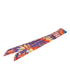 Hermès Twill Feather Motif Silk Twilly Scarf Secondhand