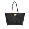 Ferragamo Grained Calfskin Studded Gancini Tote Secondhand
