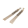 Dior Gold Plated Strass JAdior Drop Push Back Earrings Secondhand