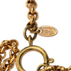 Secondhand Chanel CC Gold Plated Woven Round Pendant Necklace