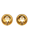 Secondhand Chanel Gold Plated CC Round Button Clip On Earrings