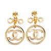 Secondhand Chanel Gold Plated CC Drop Clip On Earrings