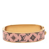 Louis Vuitton Gold Plated Enamel Monogram Confidential Hinge Bracelet S Secondhand