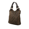 Fendi Zucca Zebra Print Canvas Diavolo Trapezio Tote Secondhand