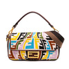 Fendi Sarah Coleman Zucca Embroidered Canvas Fish Eye Vertigo Baguette Satchel Secondhand