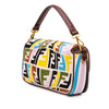 Fendi Sarah Coleman Zucca Embroidered Canvas Fish Eye Vertigo Baguette Satchel Secondhand