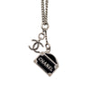 Chanel Silver Plated CC Enamel 31 Rue Cambon Pendant Necklace Secondhand
