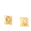 Chanel CC Gold Plated Square Clip on Earrings Secondhand