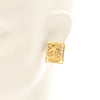 Chanel CC Gold Plated Square Clip on Earrings Secondhand