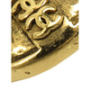 Secondhand Chanel CC Gold Plated Crystal Round Clip On Earrings