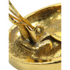 Secondhand Chanel CC Gold Plated Crystal Round Clip On Earrings