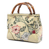 Gucci Limited Edition Mini Canvas Flora Bamboo Shopper Satchel Secondhand