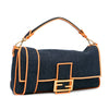 Fendi Large Denim Baguette Satchel Secondhand