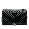 Chanel Jumbo Classic Chevron Patent Single Flap Secondhand