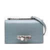 Alexander McQueen Croc Embossed Calfskin Skull Knuckle Duster Crossbody Secondhand