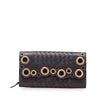 Bottega Veneta Nappa Intrecciato Grommet Scalloped Edge Long Wallet Secondhand