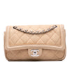 Chanel Medium Classic Lambskin Trimmed Canvas Line Double Flap Secondhand