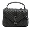 Saint Laurent Medium Chevron Sheepskin Monogram College Satchel Secondhand