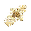Chanel CC Gold Plated Cross Brooch Secondhand
