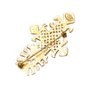 Chanel CC Gold Plated Cross Brooch Secondhand