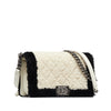 Chanel Old Medium Bicolor Shearling Boy Flap Secondhand