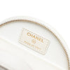 Chanel Quilted Caviar Handle With Care Round Vanity Case with Chain Secondhand